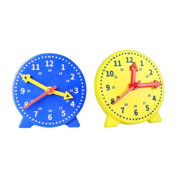 Educational Clock Lesson Time Hour Minute Second Time Preschool Yellow