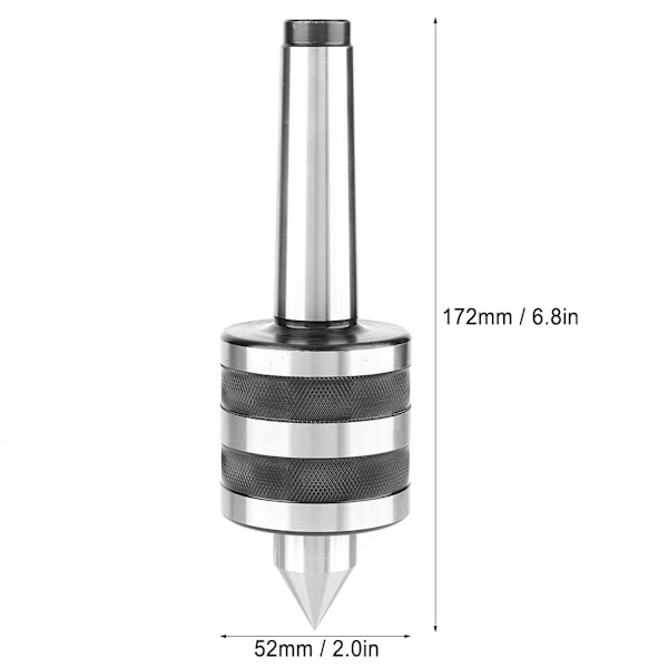 Høj Præcision Morse Taper MT3 60 Grader Levende Drejebænk Drejecenter 3000RPM