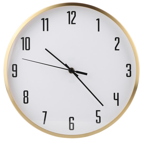 Enkel rund form Hemma Mässing Vägg Quartz Silent Clock Time