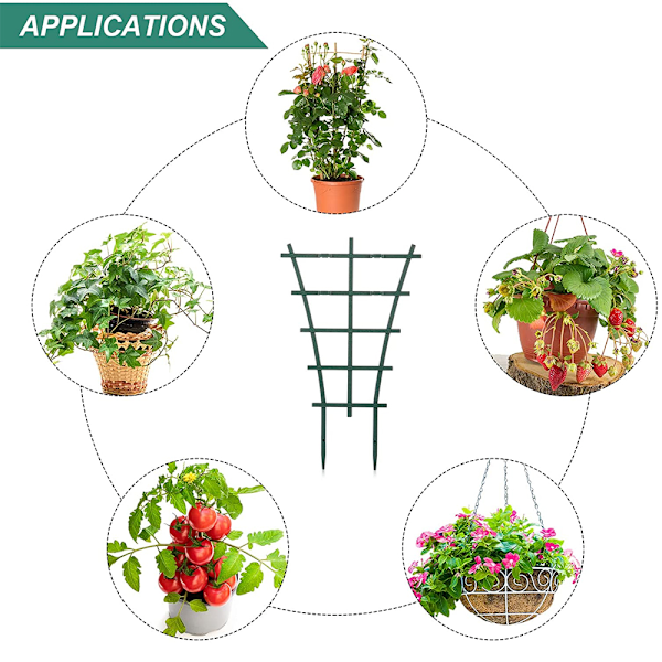 Blomkruka-Spaljé, Spaljé för Inomhusväxter, Mini Växt Spaljé DIY Trädgård Växtstöd, Överlagrat, Klätter Spaljé Blomstöd för Krukväxter