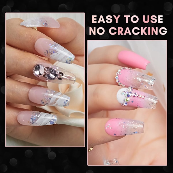 Franska Nageltips, 500 st Halvöverdrag Falska Nageltips Press-on Naglar Akryl Nageltips 10 Storlekar