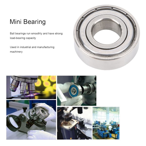 10 kpl Mini-laakerit Korkea pyörimisnopeus Kaksoisvarjostetut Koneen osat S6202ZZ 35x15x11mm