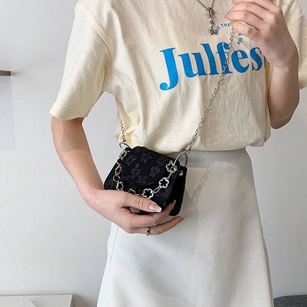 Mini kæde hånd fragtseddel skulder crossbody taske lille firkantet taske kvinders crossbody taske