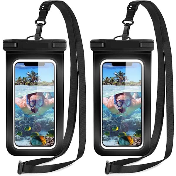 Vattentätt phone case Undervattensvattentätt - paket med 2 7 tums DUBBELT FÖRSEGLADE Vattentätt phone case Phone case för iPhone 13 Pro
