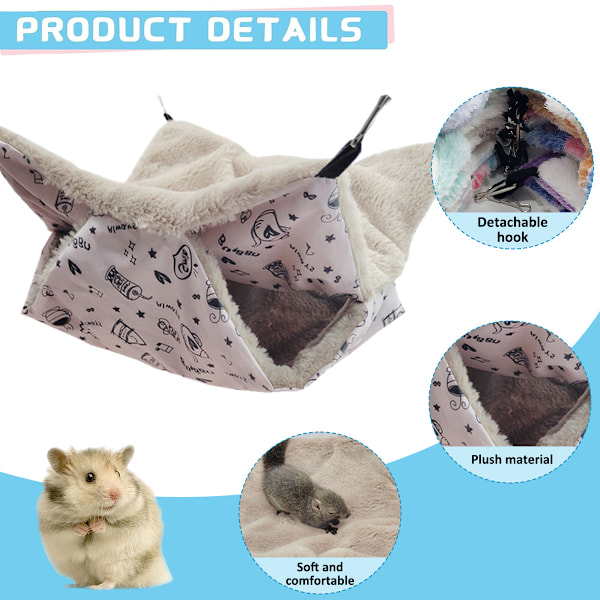 Hængende Hammock til Små Dyr, Burlegetøj til Hamster, Ferret Bunkbed