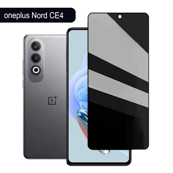 OnePlus Nord CE4 Lite 5G Privacy Härdat glas 0.26mm 2.5D 9H