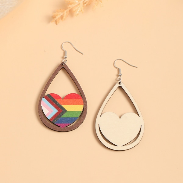 2 par Dangle örhängen Hjärtformade Rainbow Gay Lesbian Pride d03c | Fyndiq