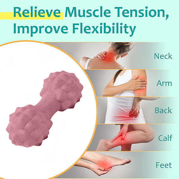 Massageboll - Lacrosse Yoga Massageboll för Djupvävnad, Triggerpunktsbehandling, Myofascial Release, Muskelknutar, Muskelspänningar
