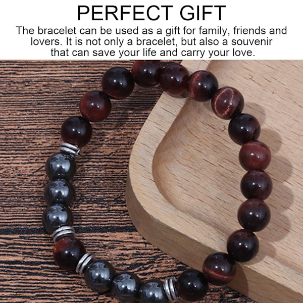 Skyddande armband Obsidian Tiger Eye Stenar för Skydd, Lycka och Välstånd