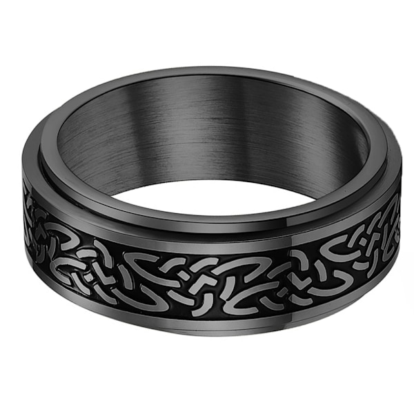Silikonring for menn - 8 mm gravert pustende komfortabel gummibryllupsring