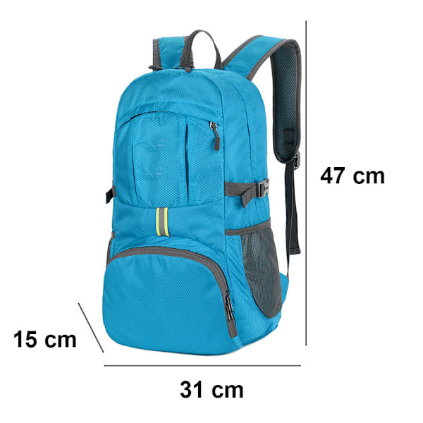 1 st Vandringsryggsäck 30L Lätt Ryggsäck Vattentät Packbar Ryggsäck Resedagryggsäck för Kvinnor Män
