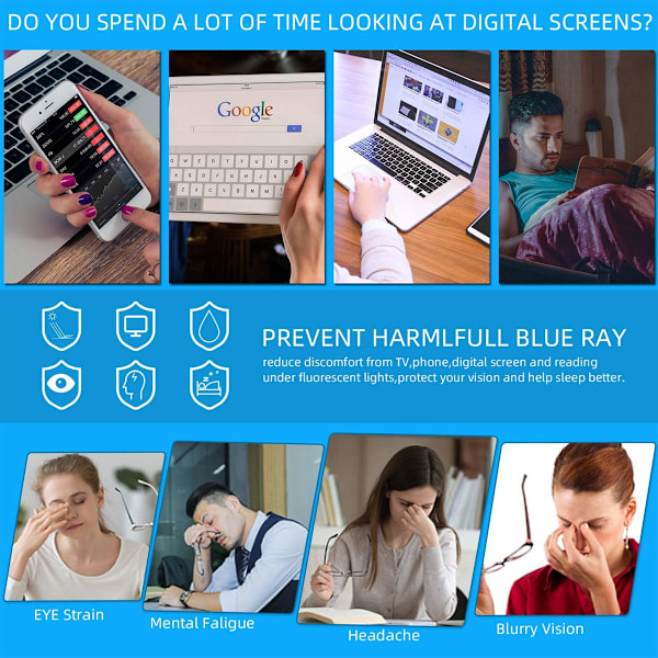 Trendikäs persoonallinen sinisen valon suodatin - tasainen valo