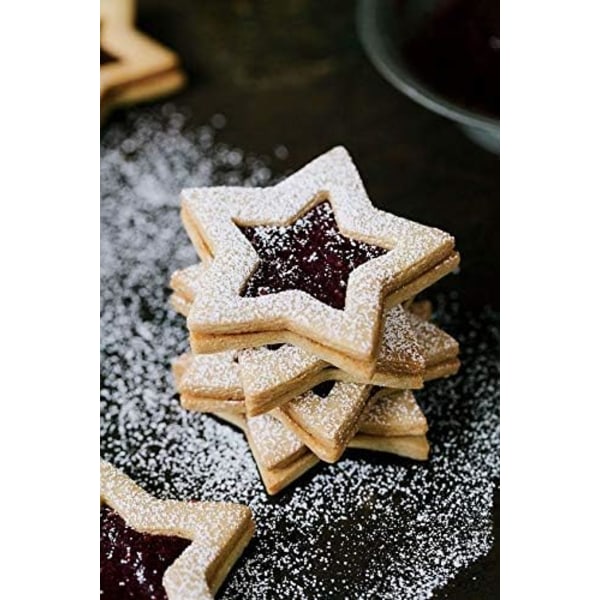 Star Cookie Cutter Set-5 st Rostfritt stål Femuddiga molds Fondantkaka Cookie Cutter Set Bakverksform-för 3d julgran/Linzer