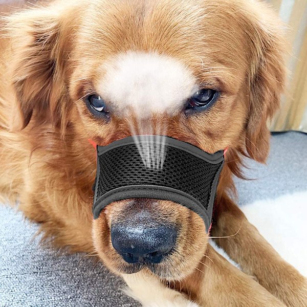 Hundmunstycke Nylon Mjukt Munstycke Anti-Biting Barking Säkert, Mesh Andningsbart Husdjur Munskydd för Små Medelstora Stora Hundar