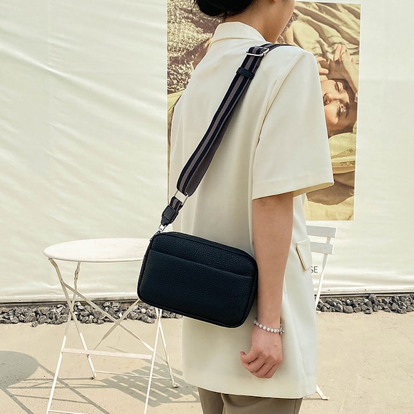 Lille Crossbody Taske til Kvinder Lille Crossbody Taske med Bred Guitarrem Kamera Taske Skulder Håndtaske Satchel