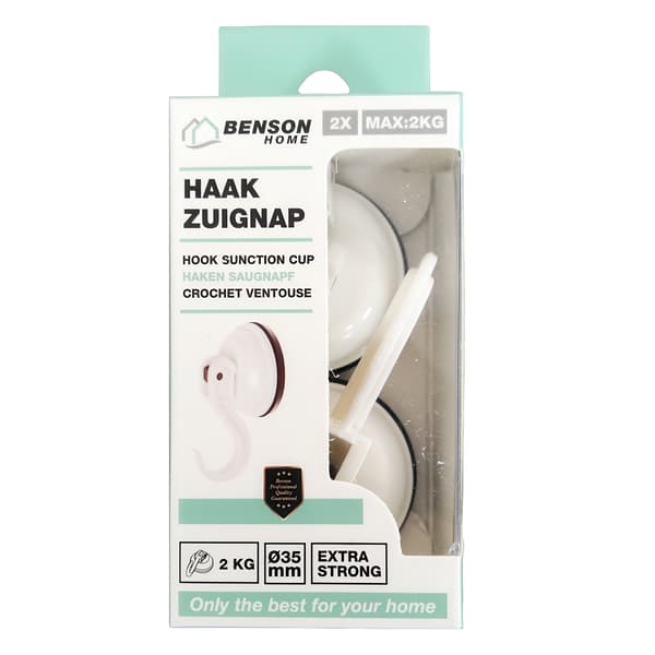 2-pakkaus imukuppikoukku / seinäkoukku - erittäin vahva 2 kg 37
