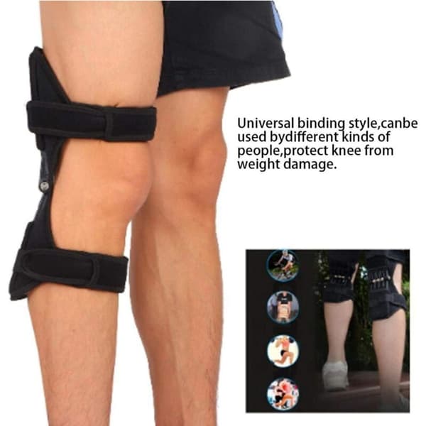 Spring Power Knee Pads, Knee Booster, Powerful Knee Joint Support, Anti-slip, Rebound