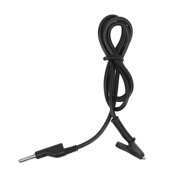 Krokodilklämma Tråd Silikon Banananslutning 4mm Testkabel för Multimeter 10ABlack