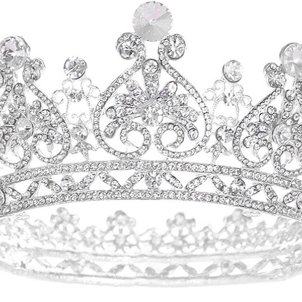 Dronningkrone til Kvinder - Krystal Tiara Krone Pandebånd til Fødselsdag Bryllup Halloween Pageant Hårtilbehør
