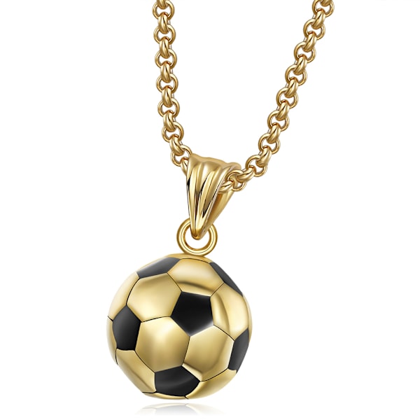 Fotbollshänge Mode Herrar Halsband Rostfritt Stål Halsband