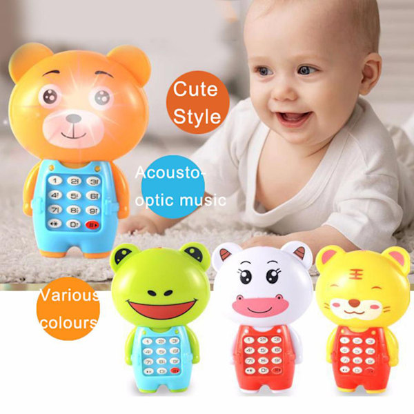 Rolig Barn Baby Cartoon Djur Musik Mobiltelefon Utbildande Lärande Leksak Present