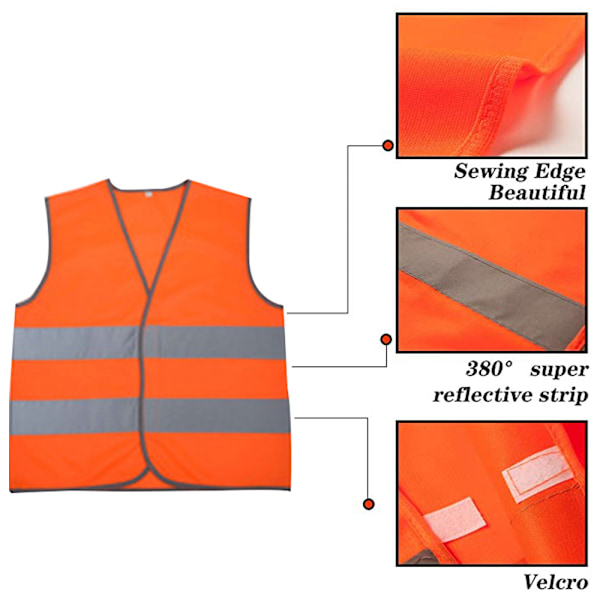 2 st Säkerhetsvästar Bulk Pack - Reflekterande Hög Synlighet, Barn, Mesh