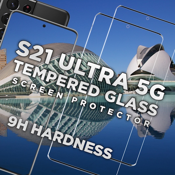 Samsung Galaxy S21 Ultra 5G 3D Härdat Glas Skärmskydd – 2-Pack med Oleofob Beläggning