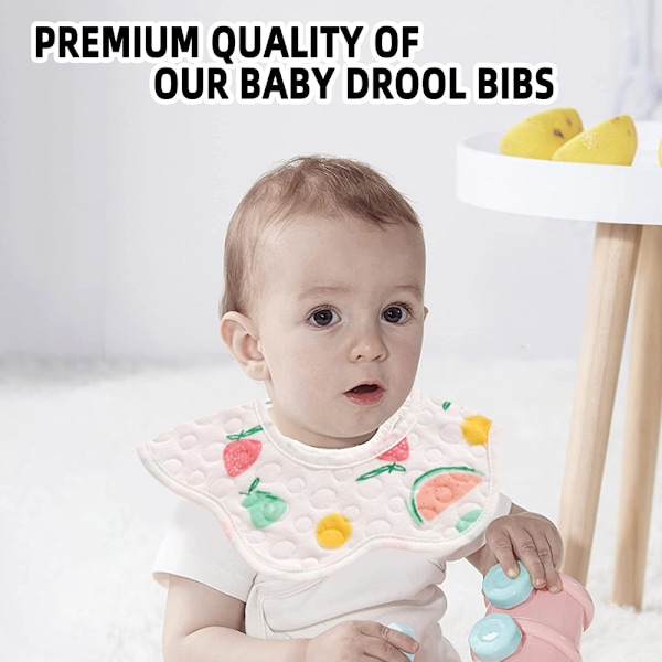 8-lags Petal 360 Baby Smekke Nyfødt savl og tandfrembrud ren bomuld hypoallergen pullover babysmekke