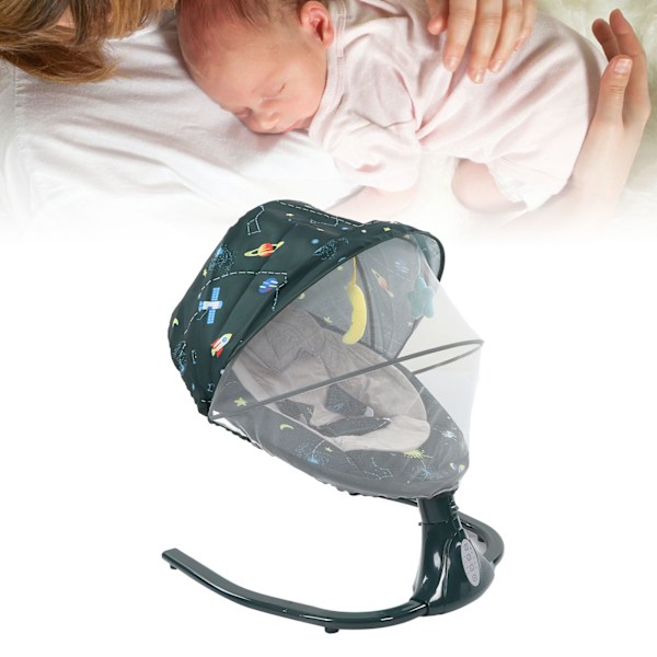 Smart Baby Gynge Folding Avtakbar 4 Moduser Bluetooth Musikkhøyttaler Elektrisk Gynge med Fjernkontroll