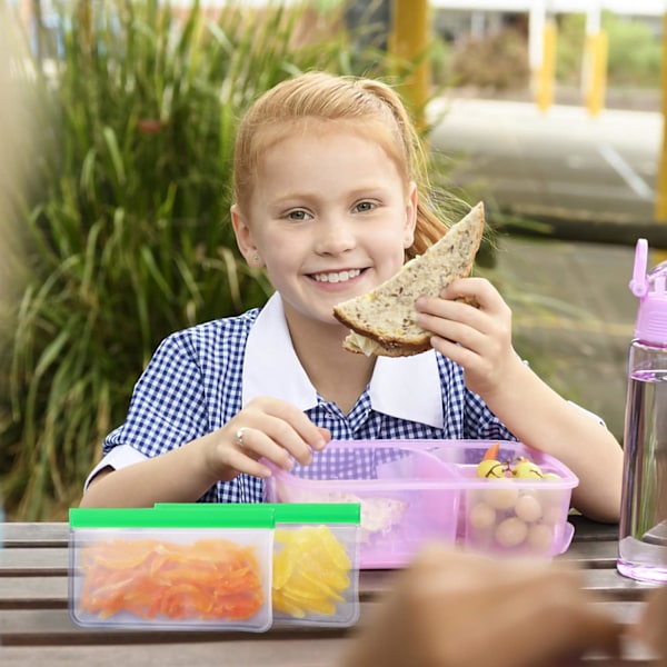 10-pack BPA-FRI Återanvändbara förvaringspåsar 2 återanvändbara gallonpåsar+4 läckagesäkra återanvändbara smörgåspåsar+4 tjocka återanvändbara snackspåsar Fryspåsar Läcktäta