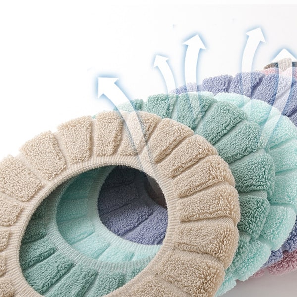 5 st Tjockare Mjuk Toalettlocksskydd - Varm, Stretchbar Fiber, Enkel Installation, Kuddar, Tvättsbara och Bekväma Toalettlock