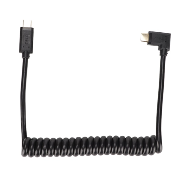 USB-C Kabel USB-C till USB-C 14K 60Hz 3A Snabbladdning 10 Gbps 1,2 m Spiraldesign USB-C Strömledning Han-sida Böjd till Han-sida Rak Kontakt