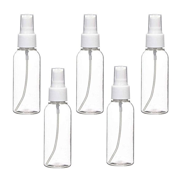 Sprayflaska, transparent luftdimma plast mini reseflaska set, liten påfyllningsbar vätskebehållare