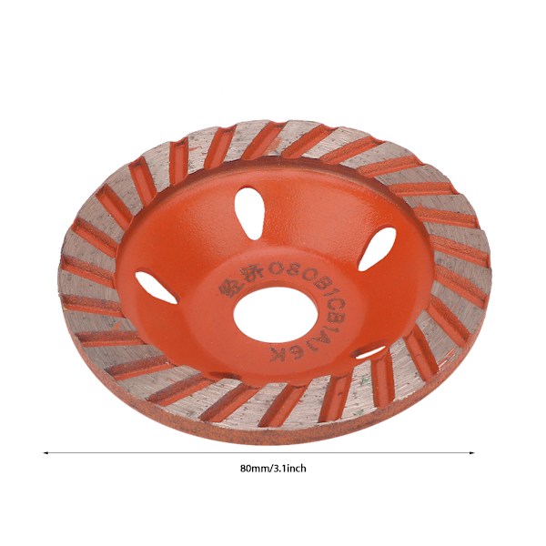 Tykt diamantsegment slibeskive til marmor beton sten (80mm)