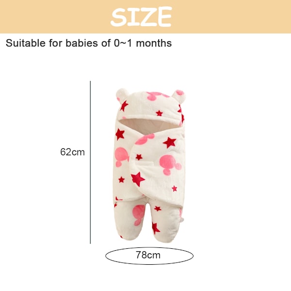 Nyfödd Mottagningsfilt Baby Sovfilt Swaddle