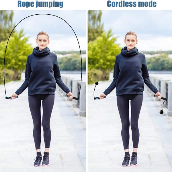 Viktad Hopprep för Fitness, med Kaloriräknare, Snabb Hopprep för Träning, Motion