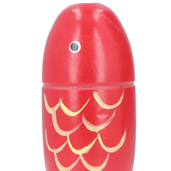 Percussion Instrument Fisk Formet Bærbar Træmusikinstrument Til Børn Småbørn Rød