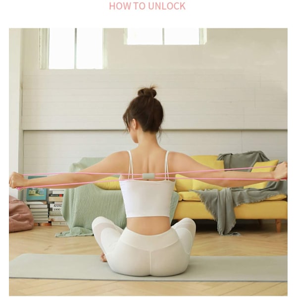 Motståndband Yoga Rally Strap Kroppsskulptering Dragrep Silikon Drag Elastisk Yoga 8 Ord Form Sträck Bröst Fitnessverktyg