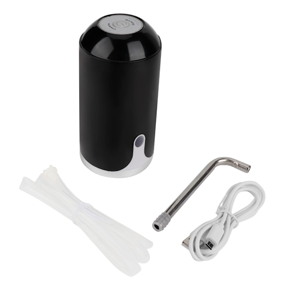 Kvalitets Trådløs Vandpumpe USB Opladning Flaskevand Elektrisk Dispenser (Sort)