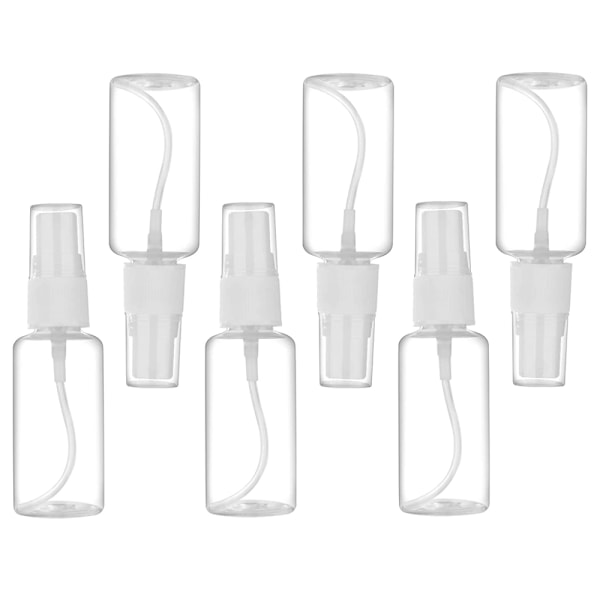 Plastflaska med Spray, Fin Dimma Sprayflaskor för Eteriska Oljor, Parfymer, Resor, 6-pack