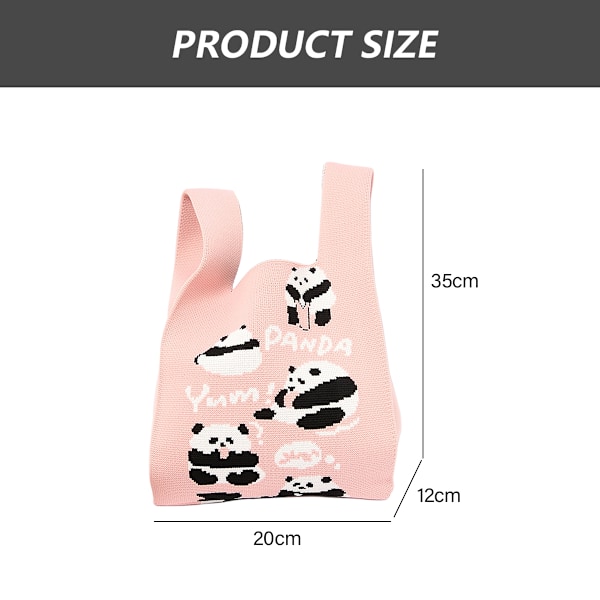Damväska Retro Söt Liten Stickad Väst Väska Bärbar Bento Väska Casual Shopping Utomhus Handväska