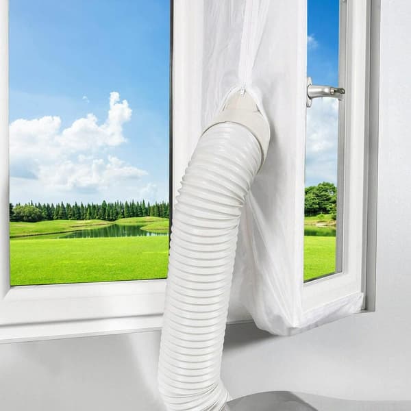 Window Seal Kit for Casement Windows, Easy Installation Universal AC Replacement with Air Exchange Protection, Durable PVC Material