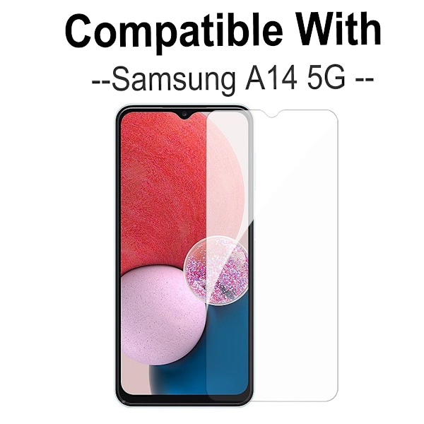 2 stk. Hærdet glas Samsung Galaxy A14 - Skærmbeskytter Transparent