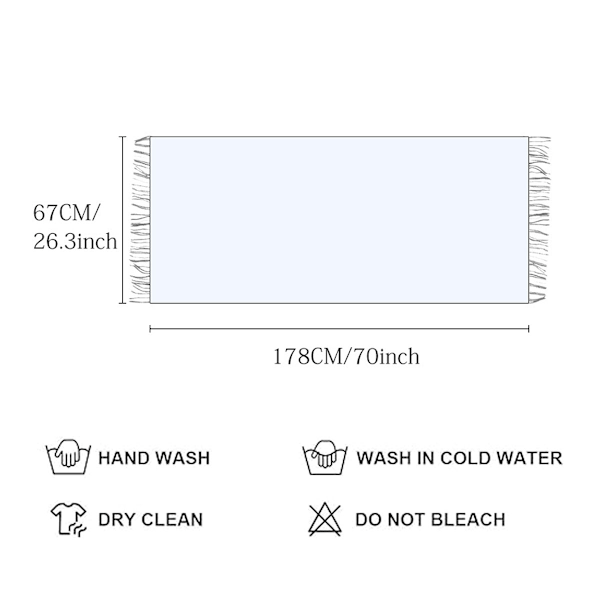 Dam vinter varm halsduk rutig tofs mjuk halsduk mode chunky filt halsdukar wrap sjal, 67cm*178cm