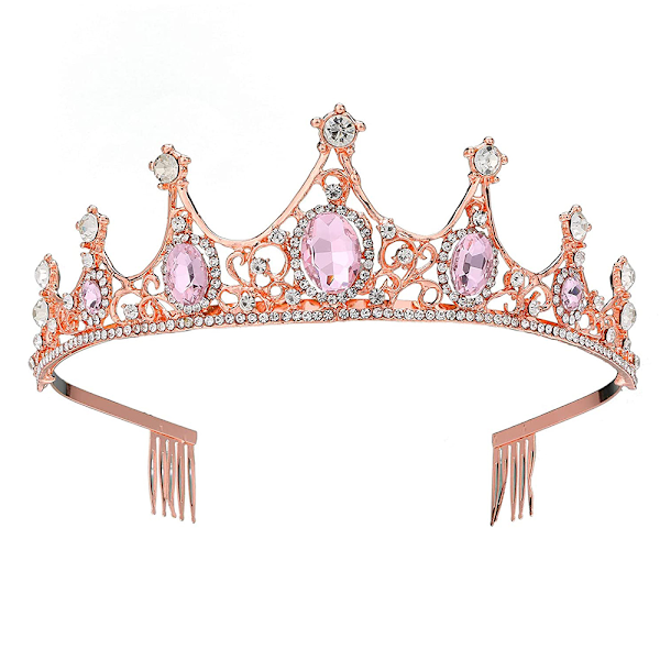 Hårband för kvinnor - Vintage Crystal Queen Hårband med Kam för Bröllop, Födelsedagar och Tävlingar