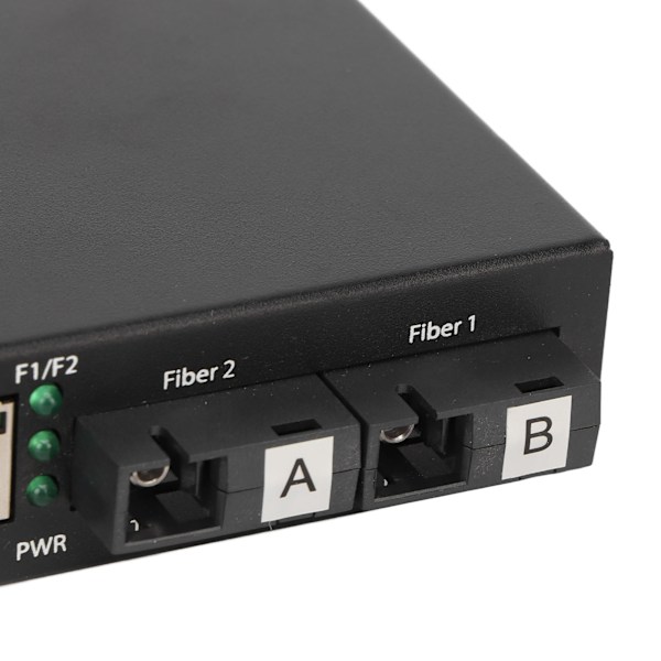 Fiber Media Converter 6 Portar 10 100 1000Mbps RX1550nm 20km Utökning Gigabit Ethernet Switch för Nätverk 100‑240V EU-kontakt