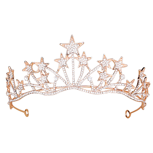 Stjärn-Hårbandskrona, Hårband Kristall Rhinestone Smycken Brud Prinsessa Födelsedag Bröllop