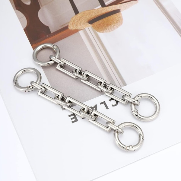 2 st väska rem förlängare väska förlängare kedja avlång form ersättning väska kedja förlängare väska berlocker för crossbody väska handväska axelväskor