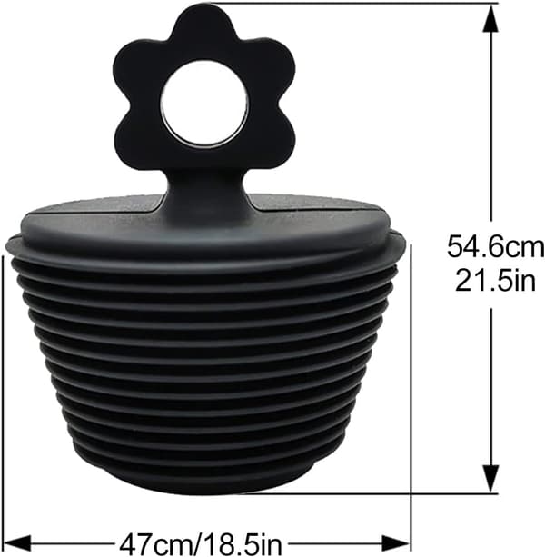 Badekarpropp 2-pakning, 4,6 cm Silikon Badekar Avløpsplugg Hårstopper