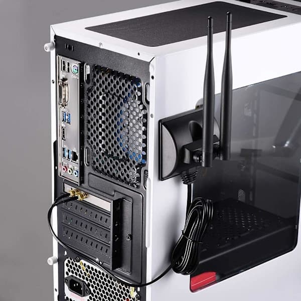 2.4GHz 5GHz Dual Band Wifi Antenne, RP-SMA Han Antenne med Magnetisk Base til PC